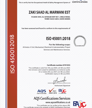 ZAKI OHSAS CERT